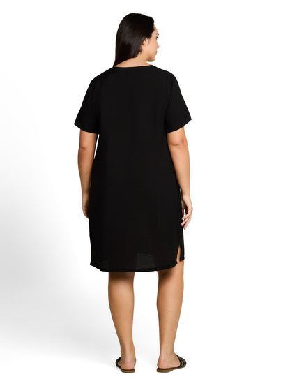 Plus Size - Kleid mit V-Ausschnitt