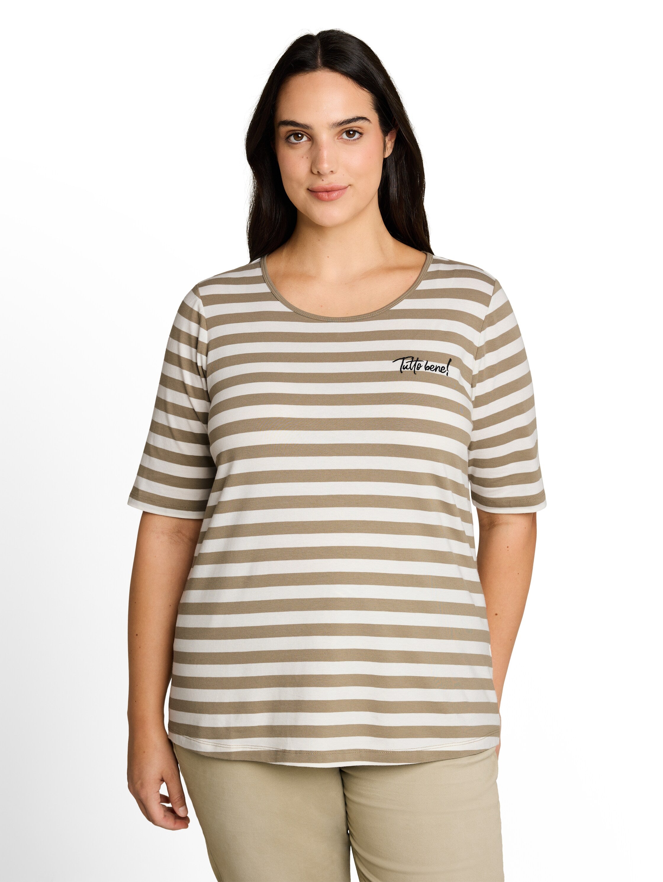 Plus Size - T-Shirt mit Stickerei