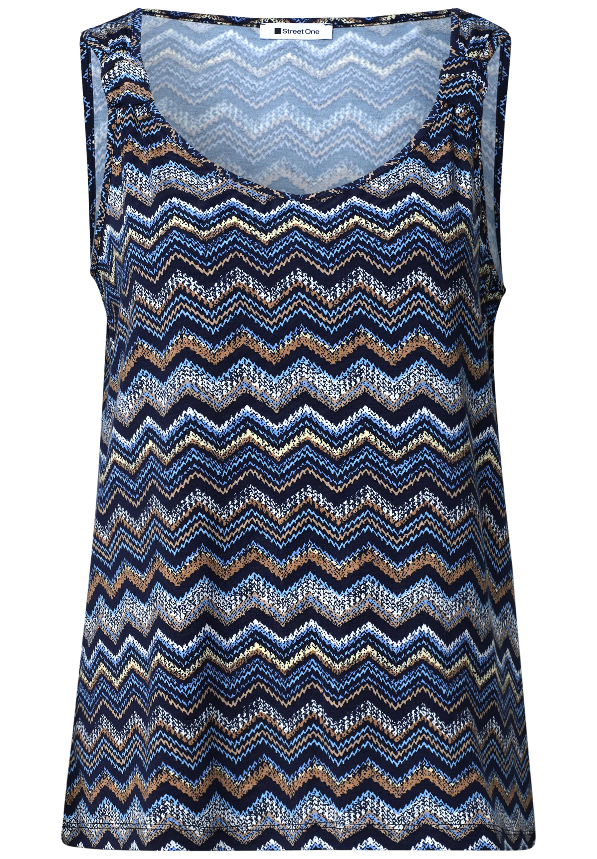 Top mit V-Neck und Knotendetail