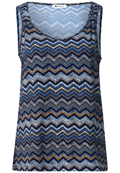 Top mit V-Neck und Knotendetail