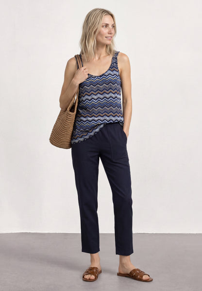 Top mit V-Neck und Knotendetail