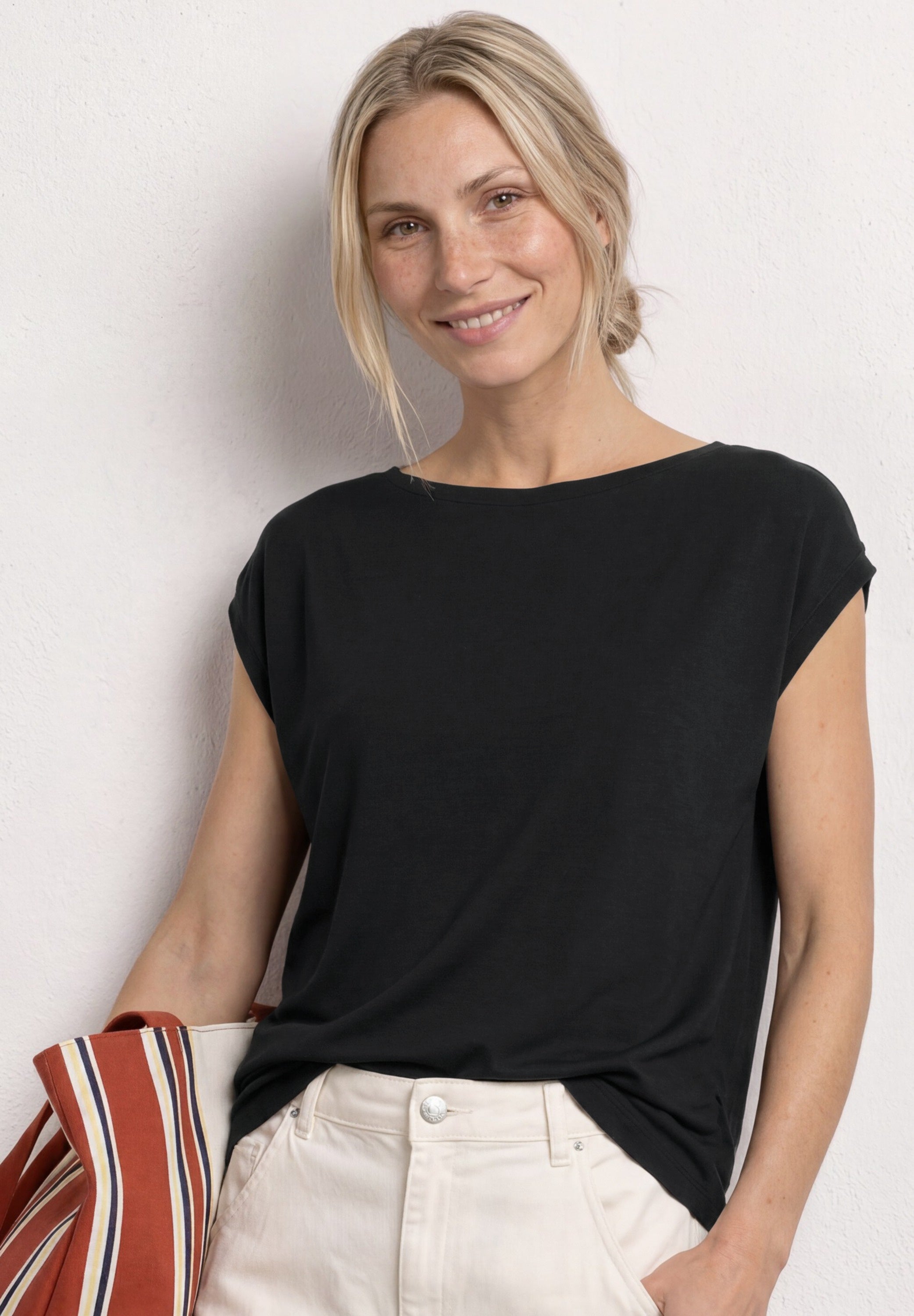 Dropped Shoulder Shirt mit Raffung