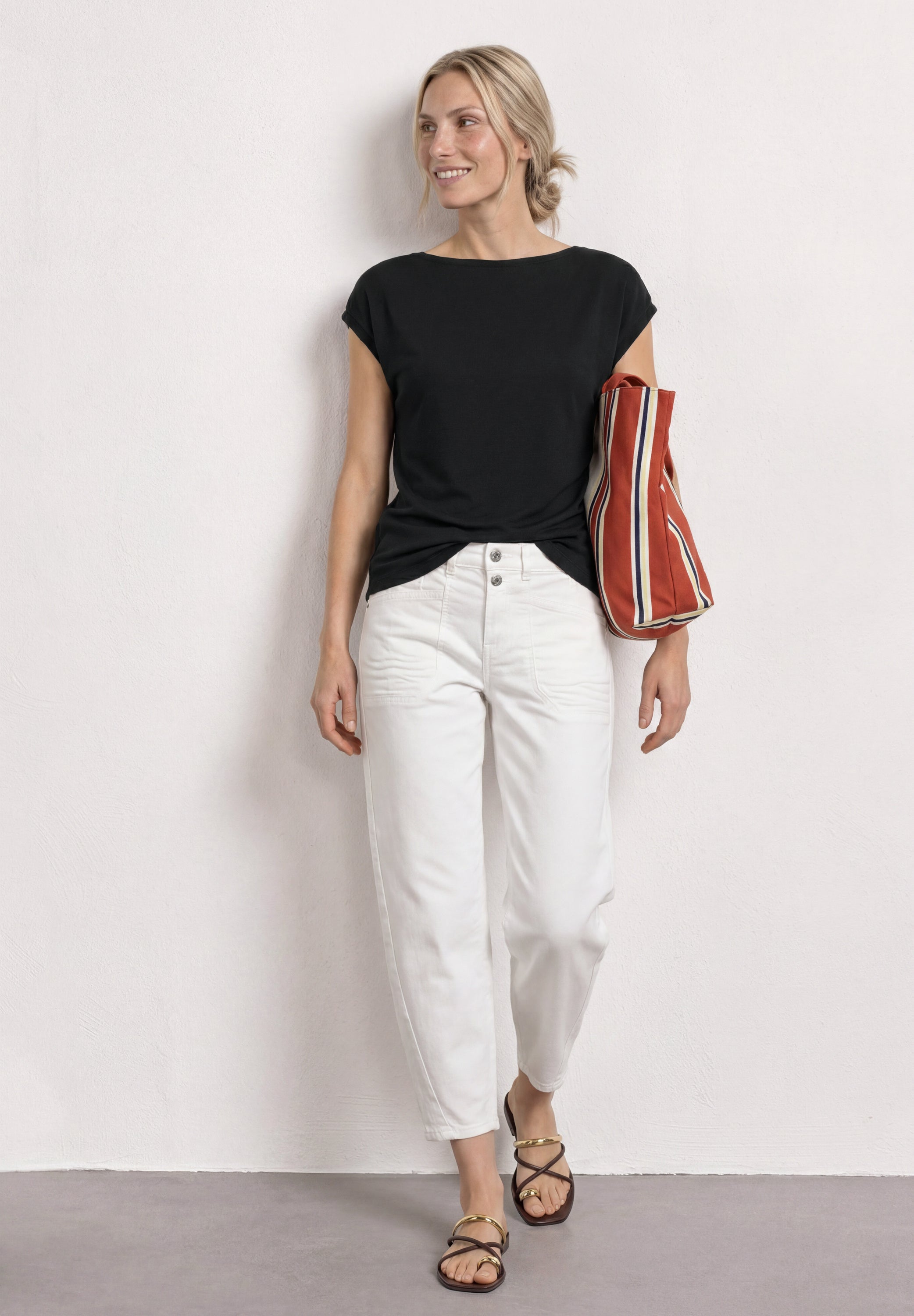 Dropped Shoulder Shirt mit Raffung