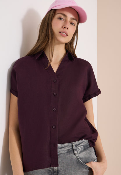 Dropped Shoulder Bluse aus Leinen