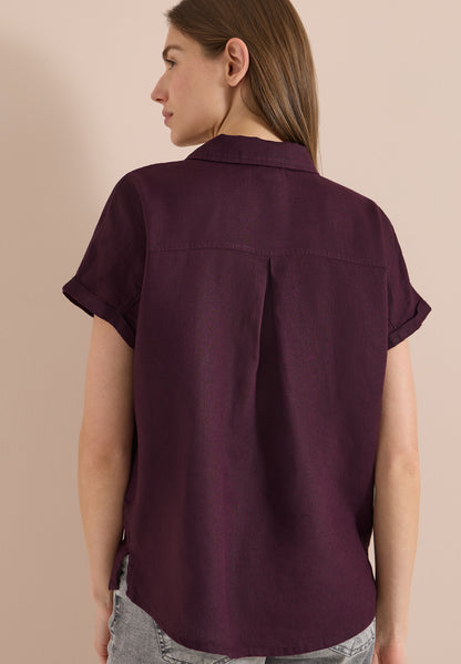 Dropped Shoulder Bluse aus Leinen