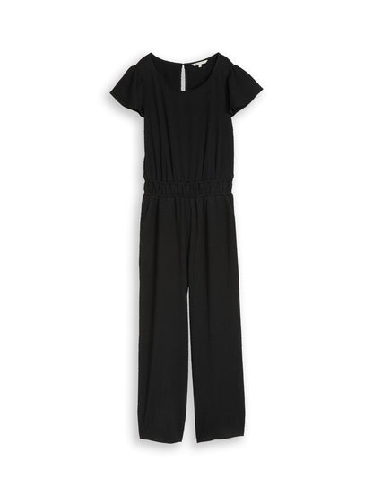 Crinkle Jumpsuit mit Rüschenärmeln