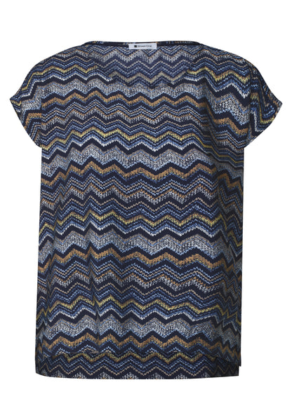 Dropped Shoulder Blusenshirt mit Rundhals