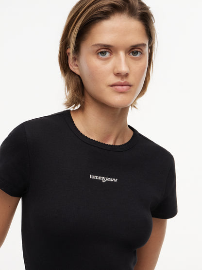 TJW SCRIPT MINI RIB DRESS