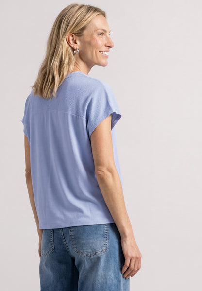 Dropped Shoulder Shirt mit Strukturmix