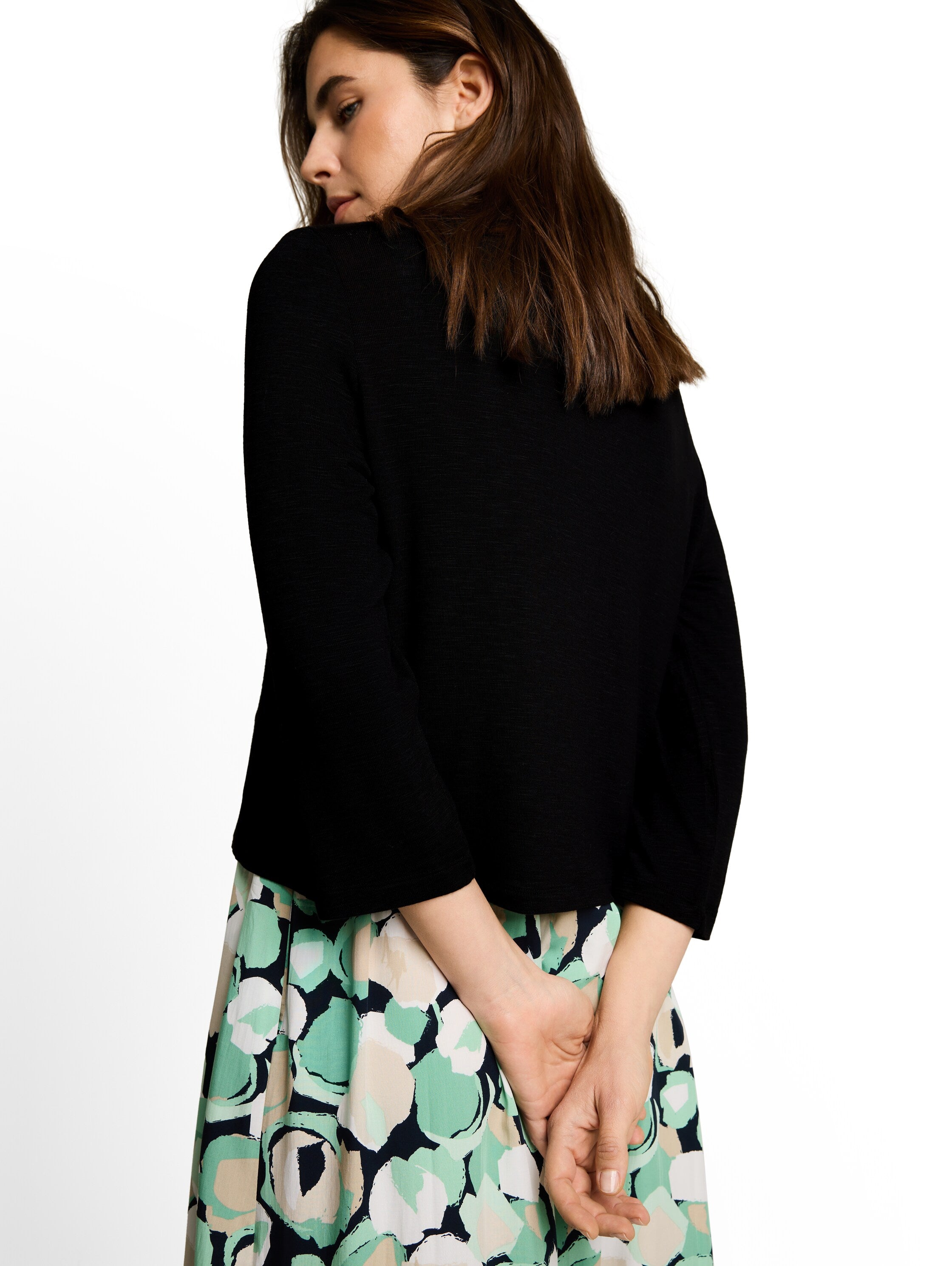 T-Shirt Cardigan mit Schalkragen