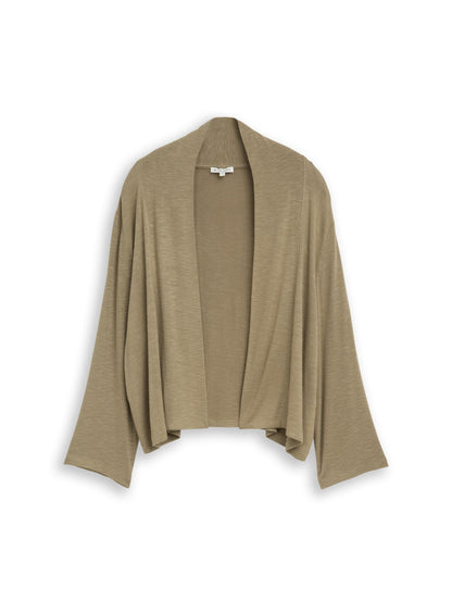 T-Shirt Cardigan mit Schalkragen