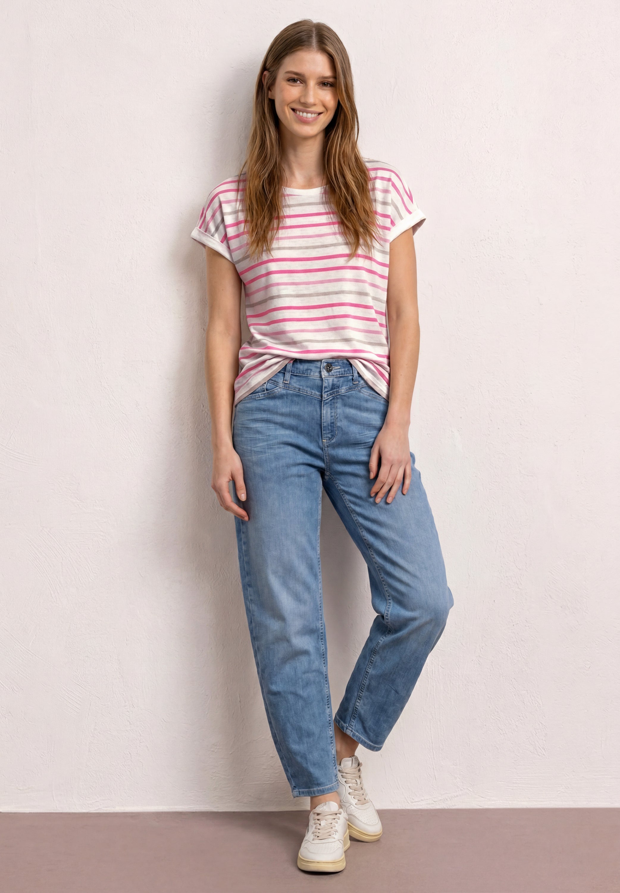 Dropped Shoulder Shirt mit Streifen