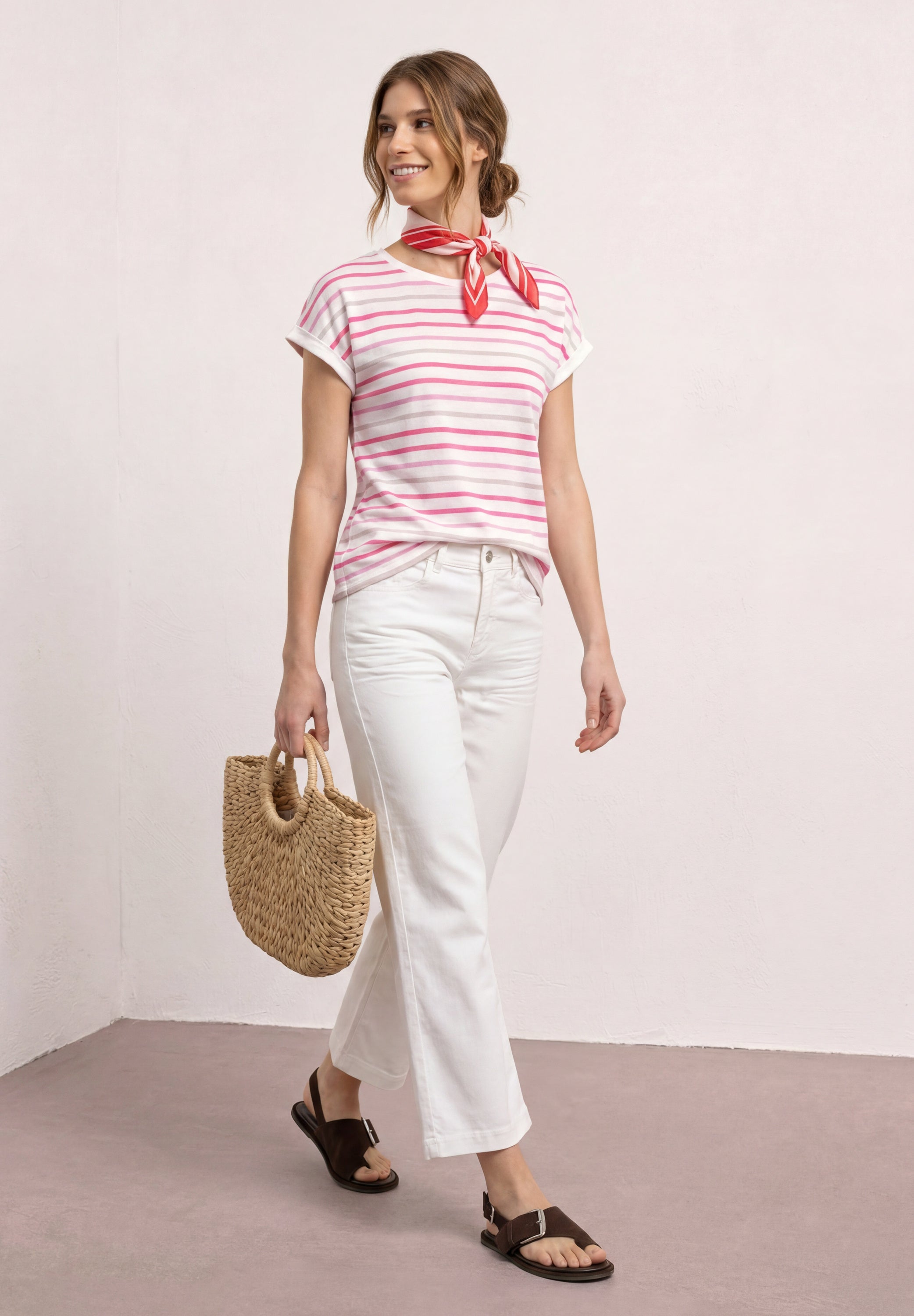 Dropped Shoulder Shirt mit Streifen