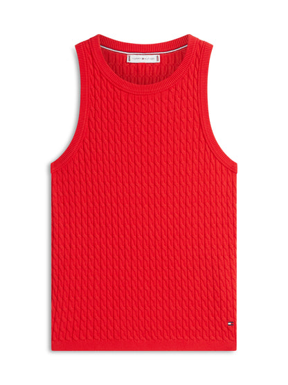 Cable Knit Slim Sweater Vest