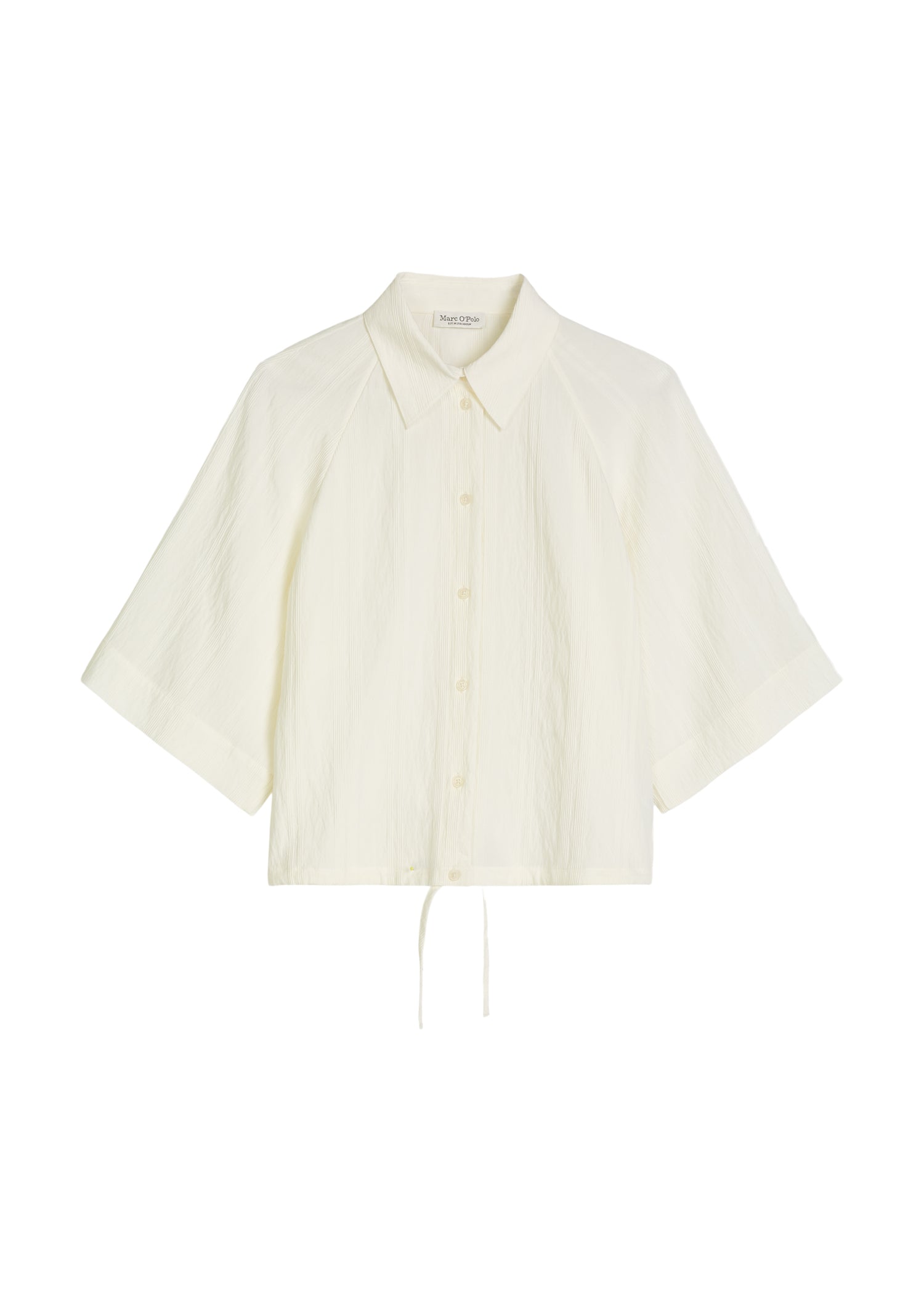 Kurzarm-Crinkle-Bluse relaxed