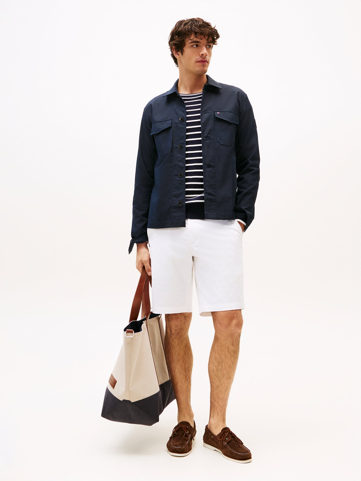 COTTON NYLON SHIRT JACKET