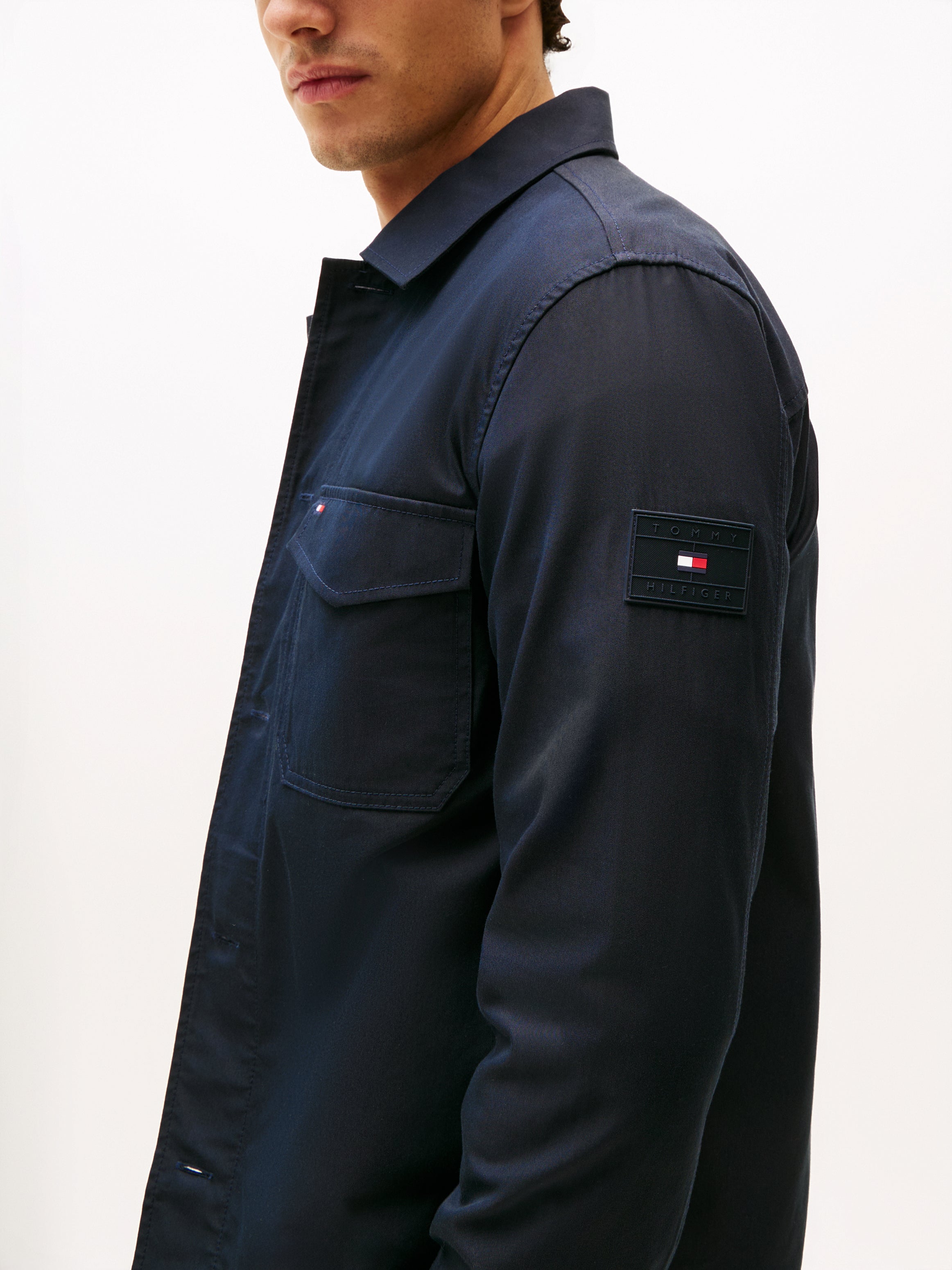 COTTON NYLON SHIRT JACKET