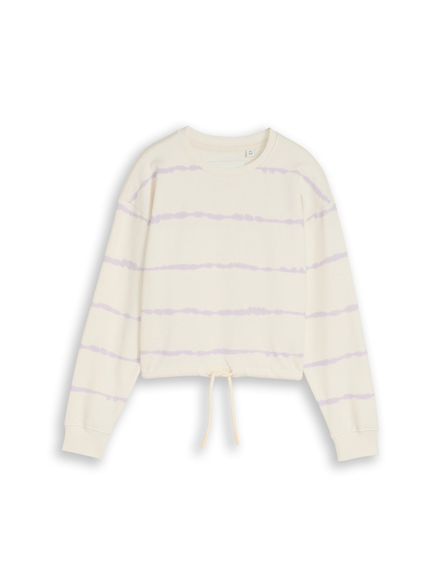 Cropped Sweatshirt mit Batikmuster