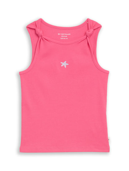 Ripp Top mit Knoten-Detail