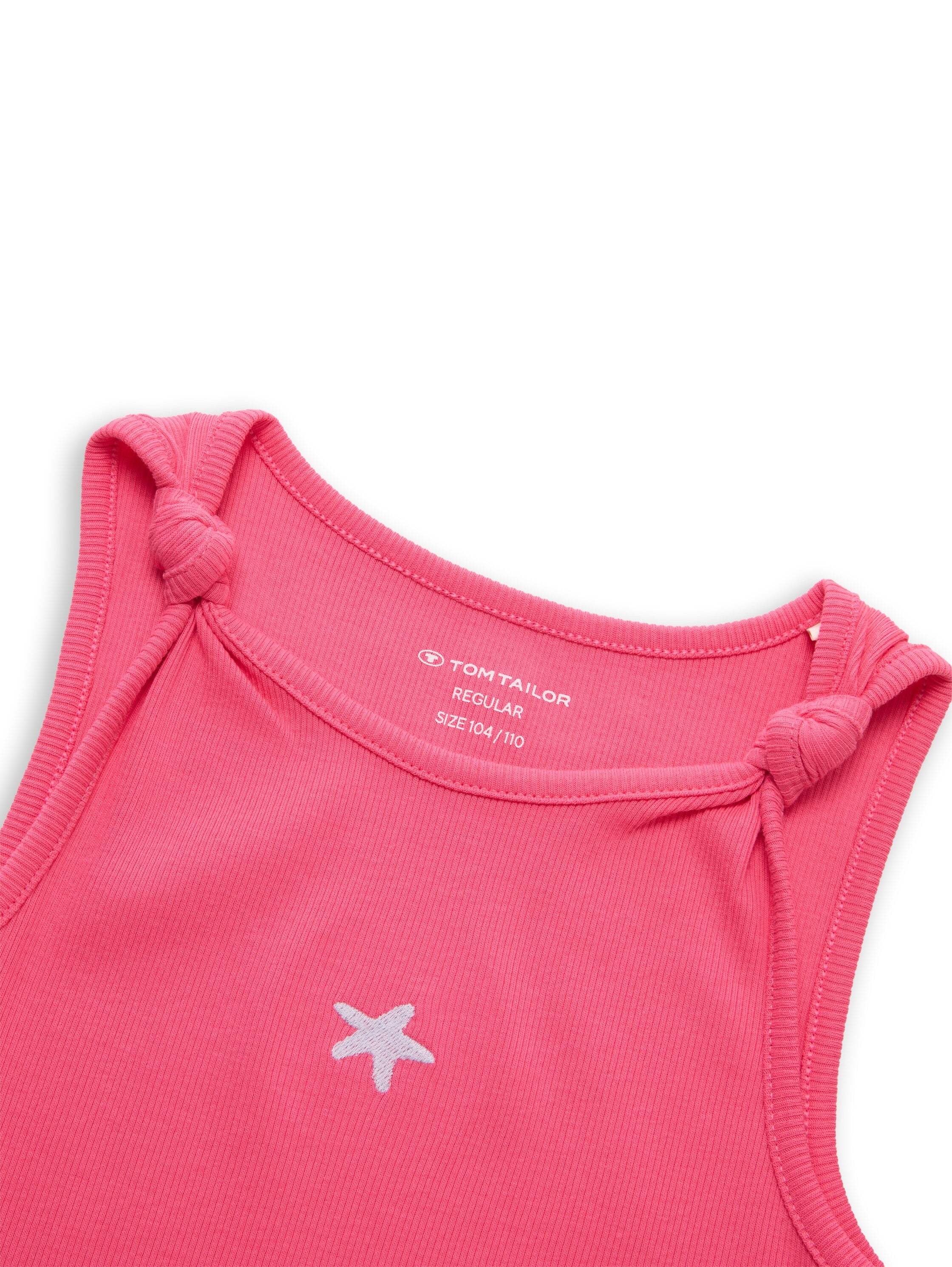 Ripp Top mit Knoten-Detail