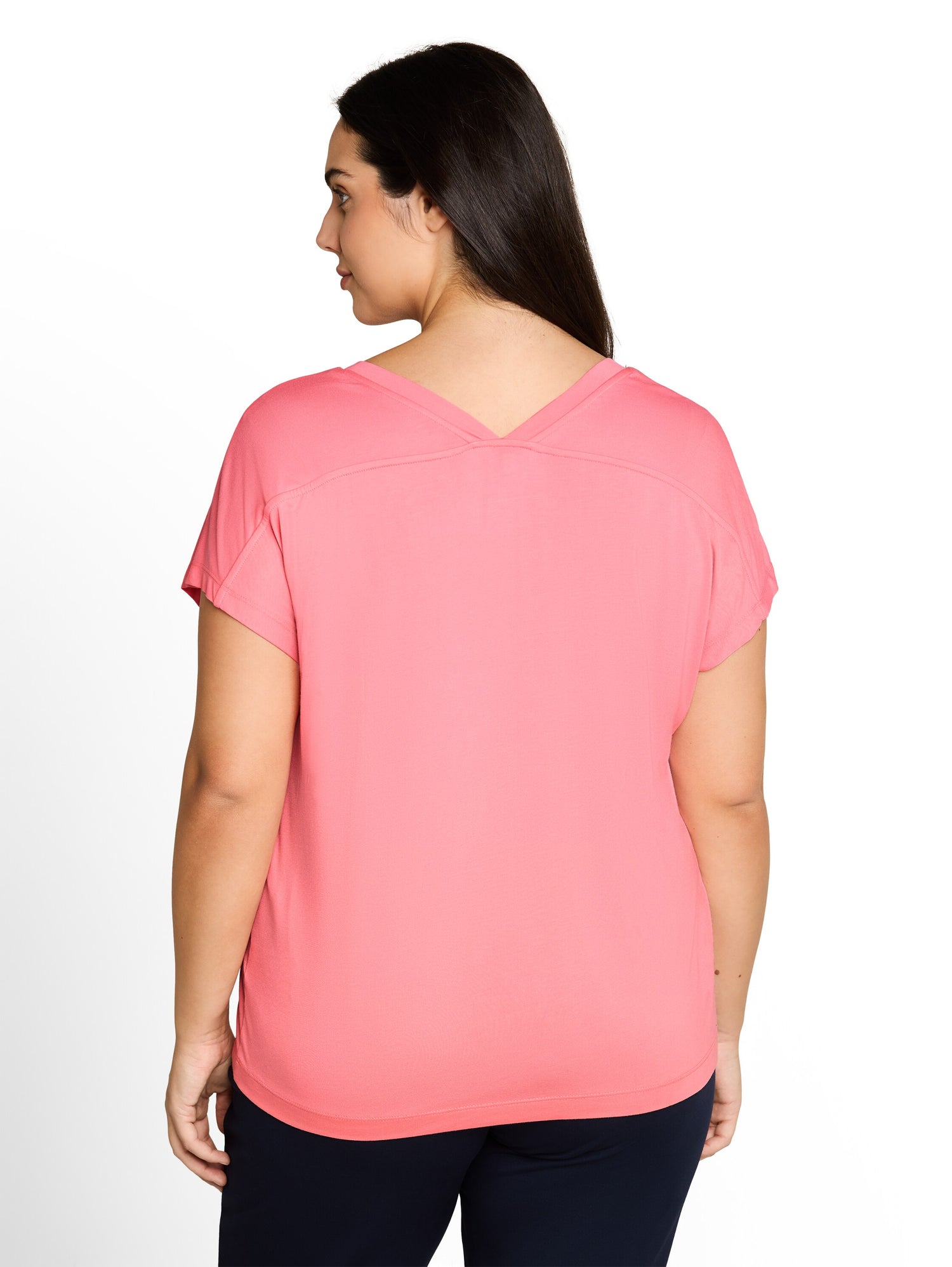 Plus Size - T-Shirt mit V-Ausschnitt