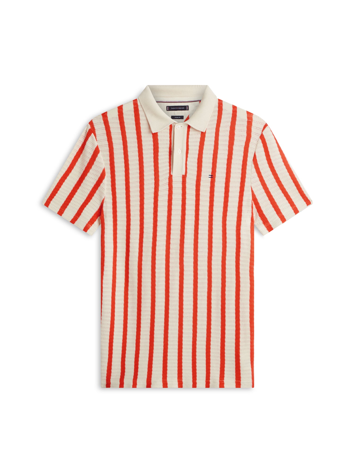 OPEN KNIT RELAXED FIT POLO