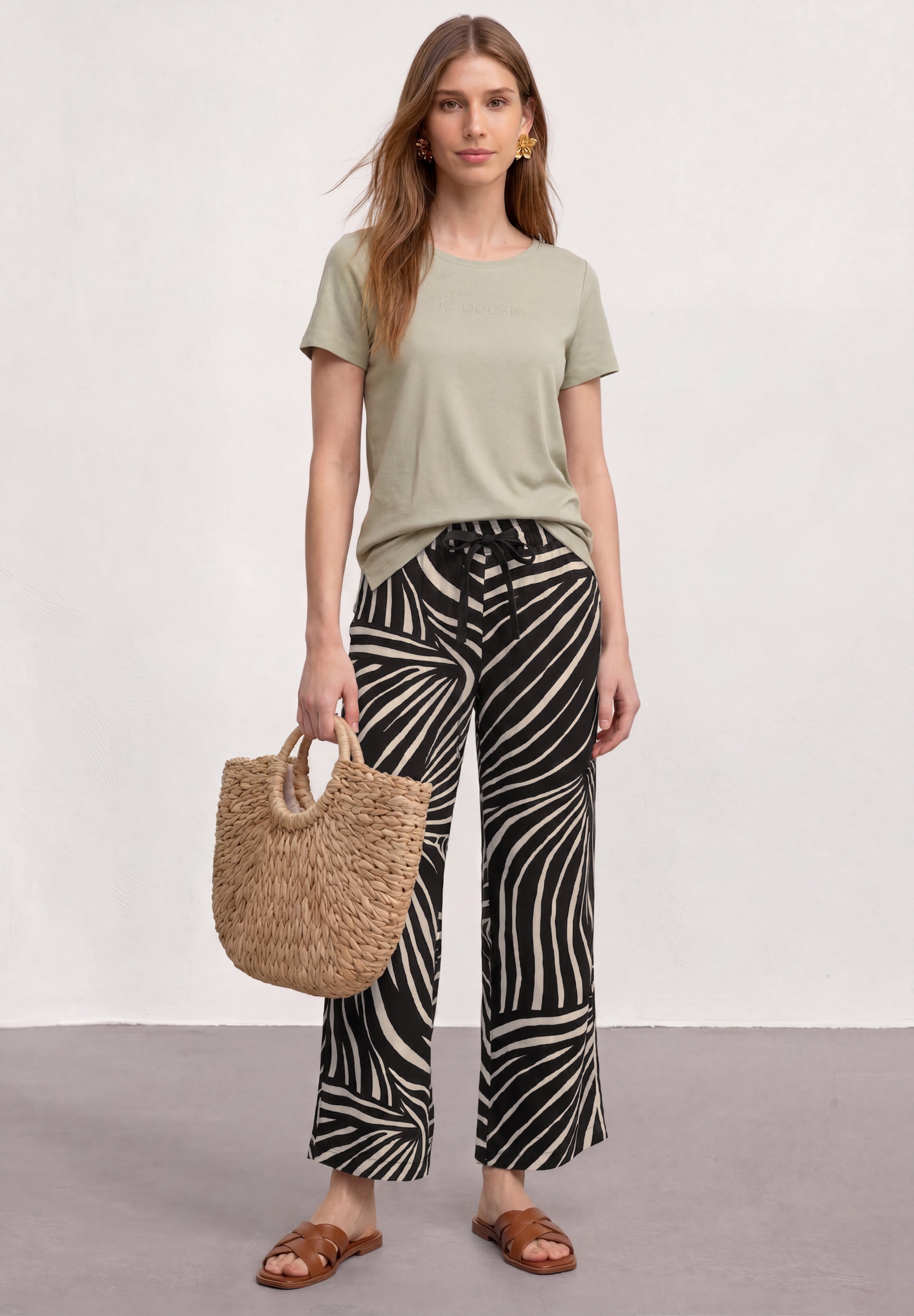 7/8 Wide Leg Hose im Loose Fit