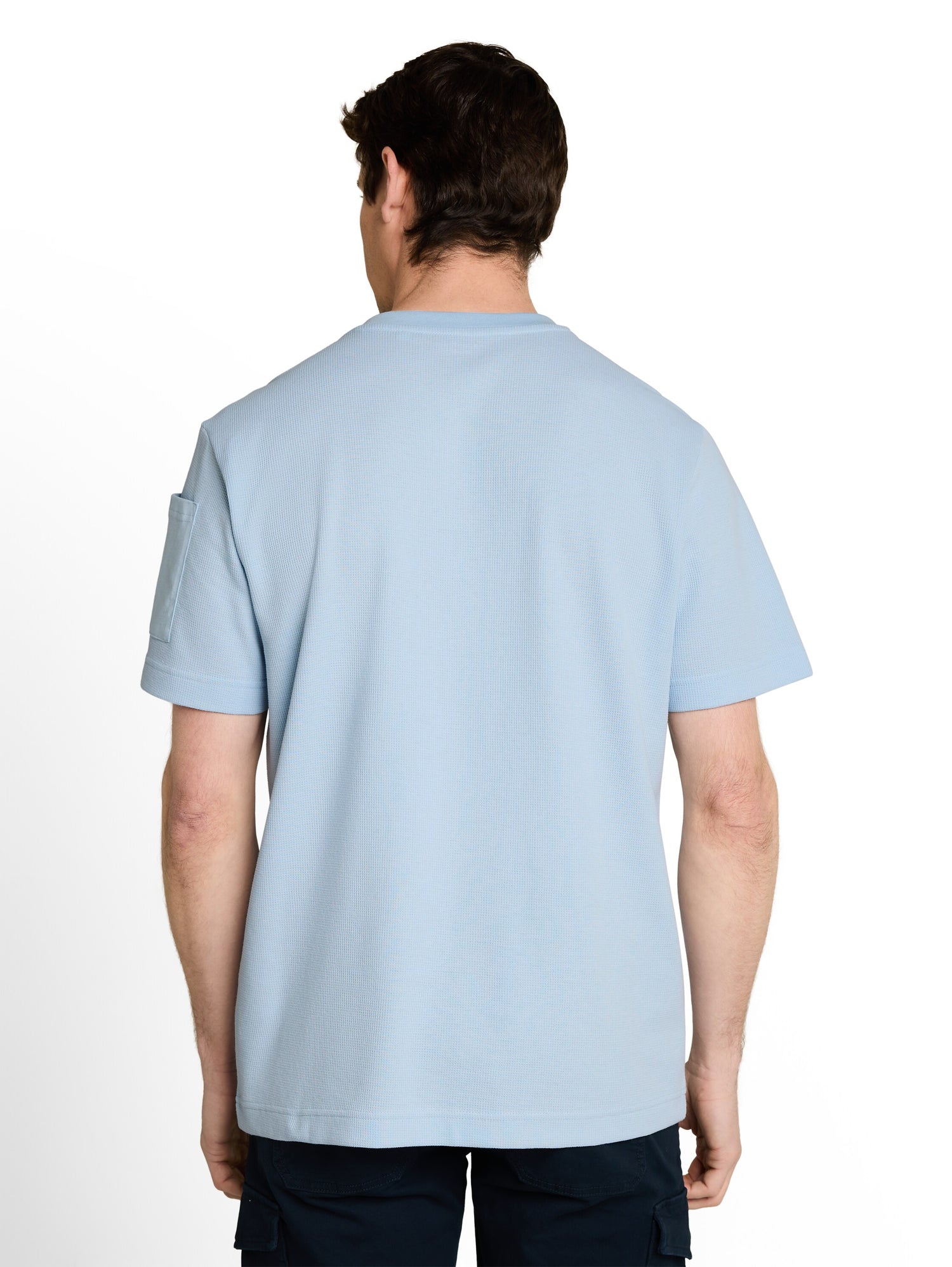 Henley T-Shirt mit Waffelstruktur