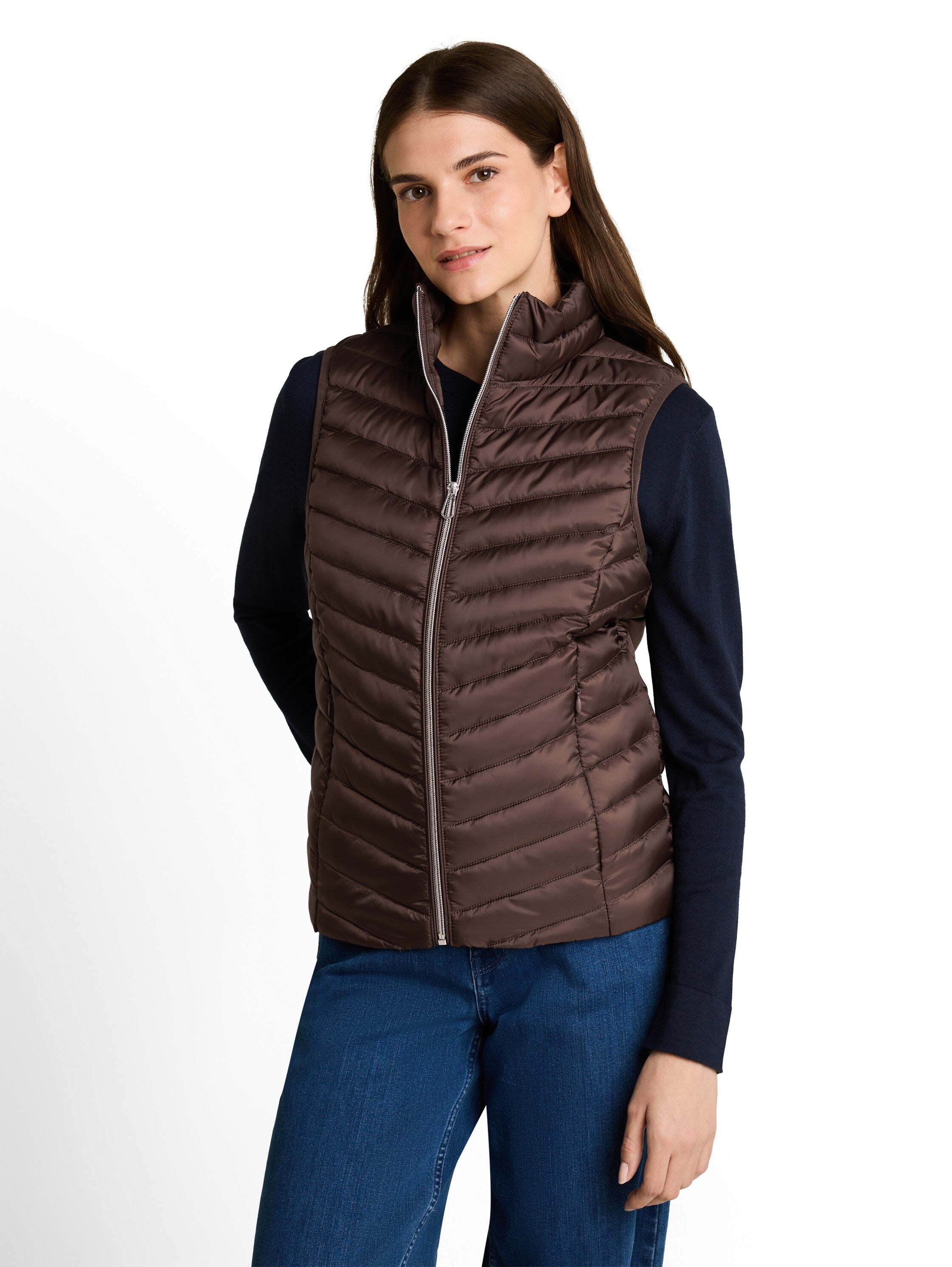 Lightweight Steppweste mit Stehkragen