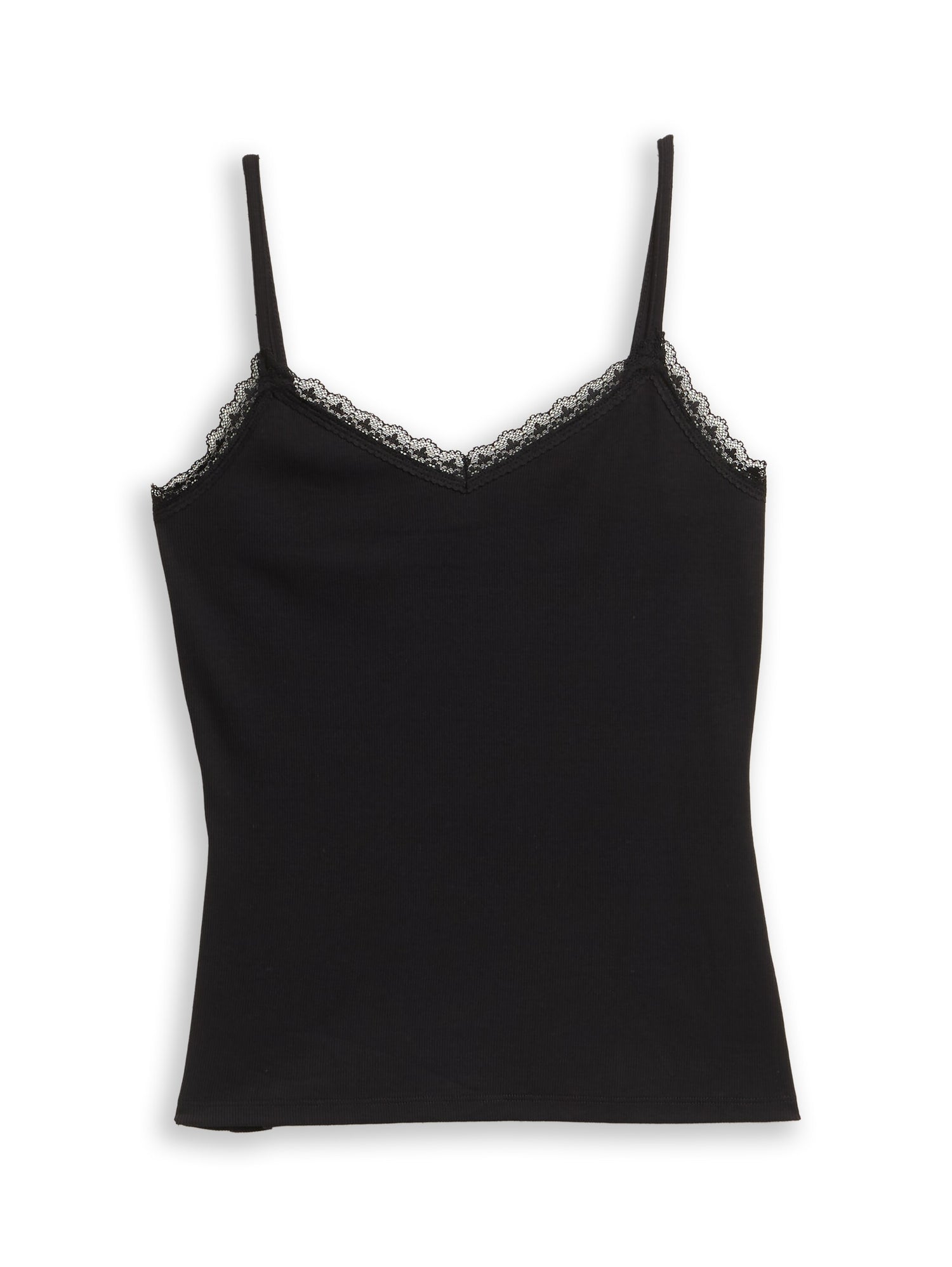 Slim Fit Top mit Spitze