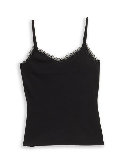 Slim Fit Top mit Spitze