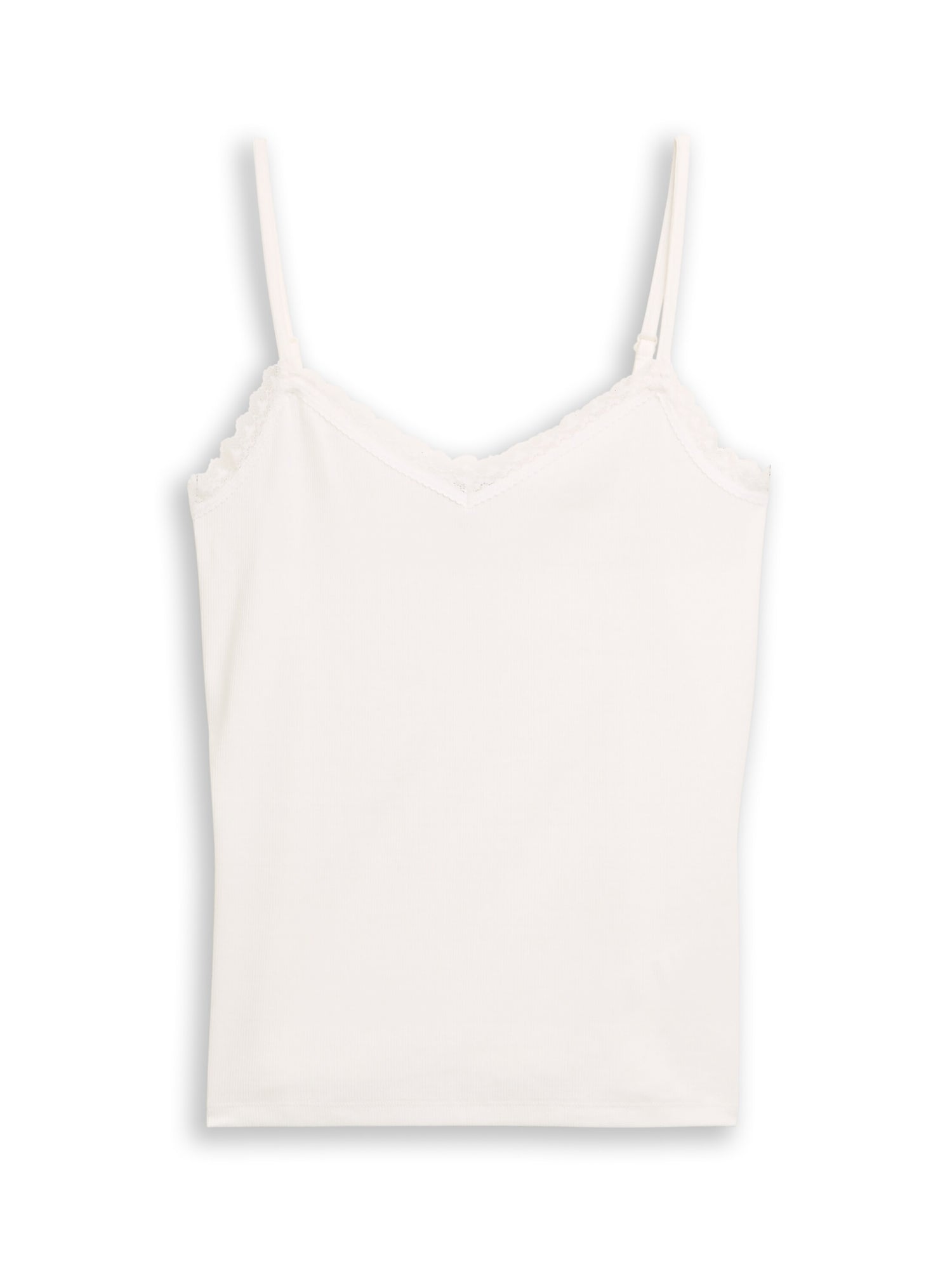Slim Fit Top mit Spitze