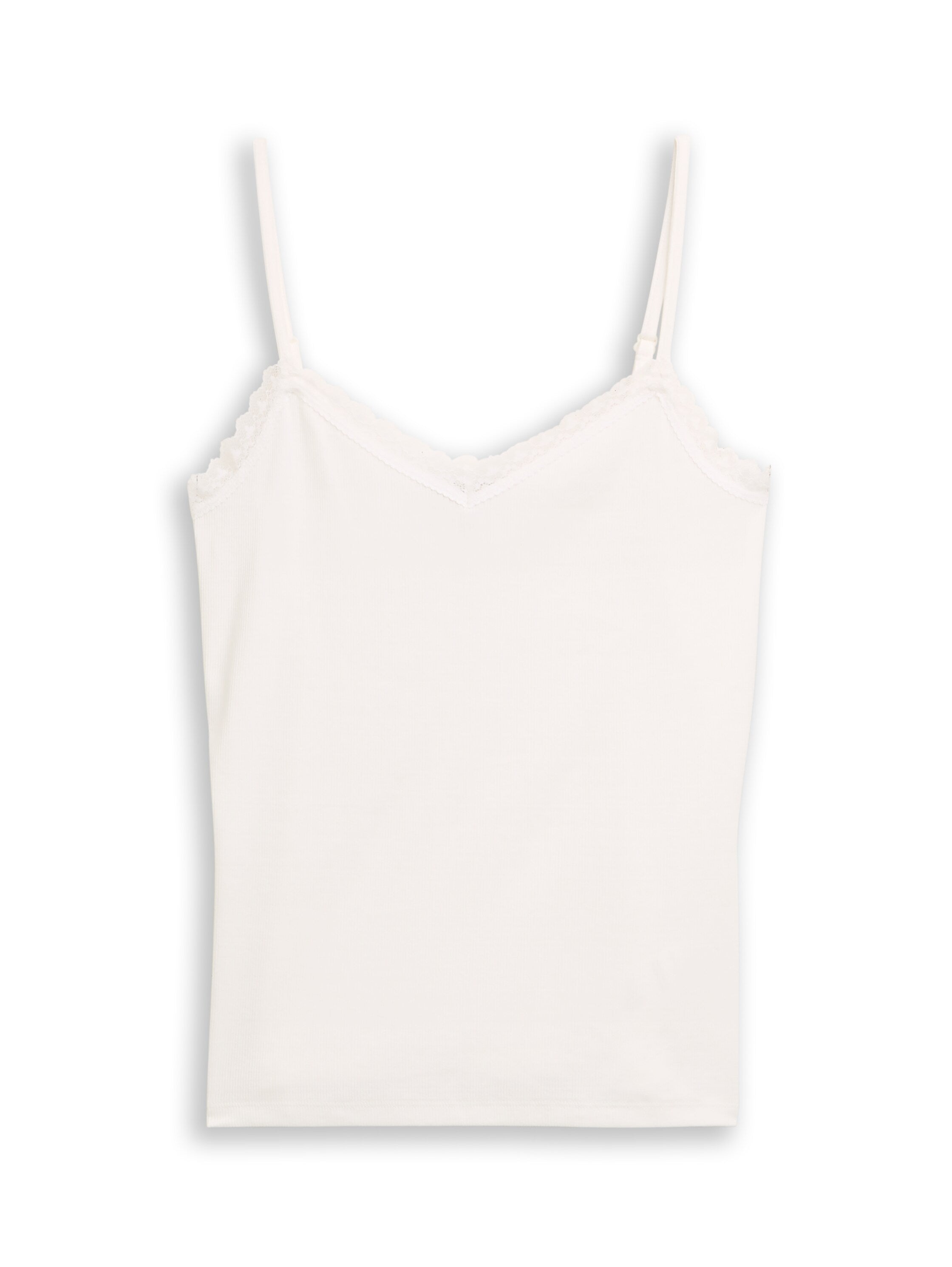 Slim Fit Top mit Spitze