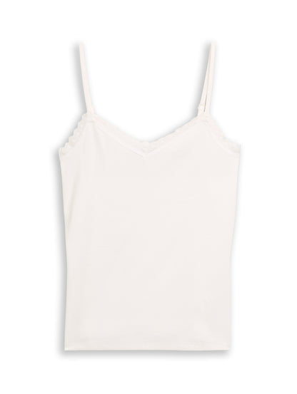 Slim Fit Top mit Spitze
