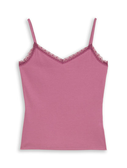 Slim Fit Top mit Spitze