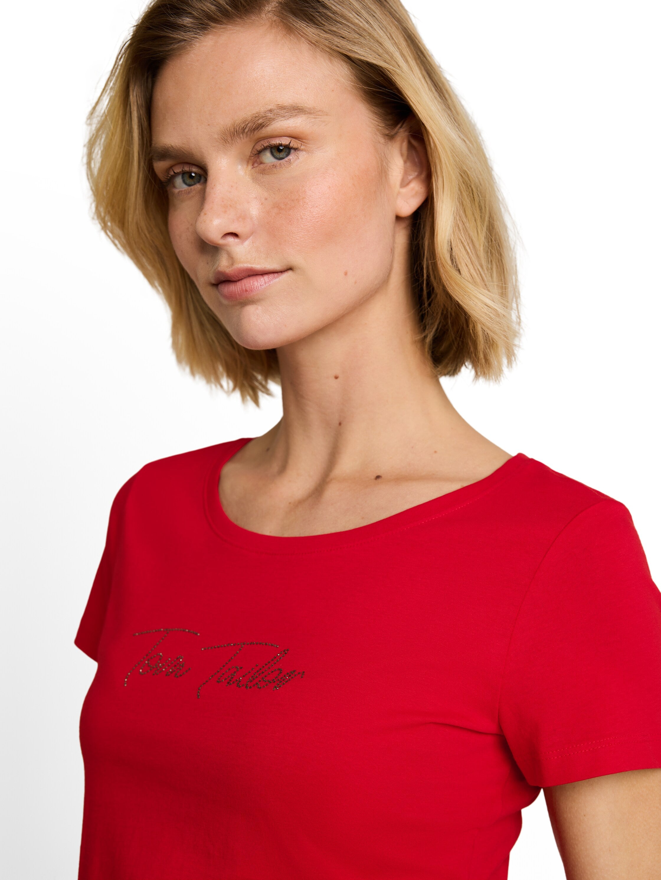 T-Shirt mit Glitzer-Logo