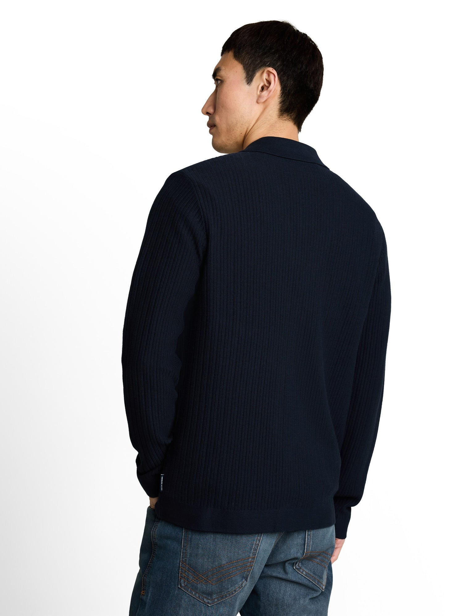 Strickjacke mit Polokragen