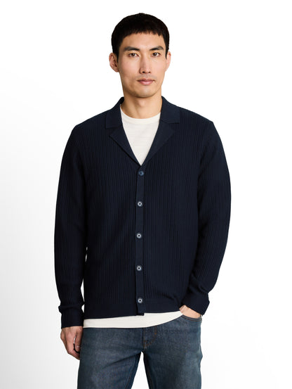 Strickjacke mit Polokragen