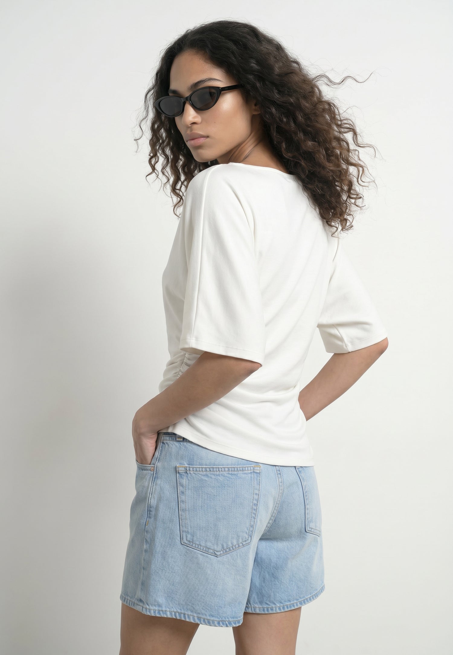HDYURI SS DRAPED TOP