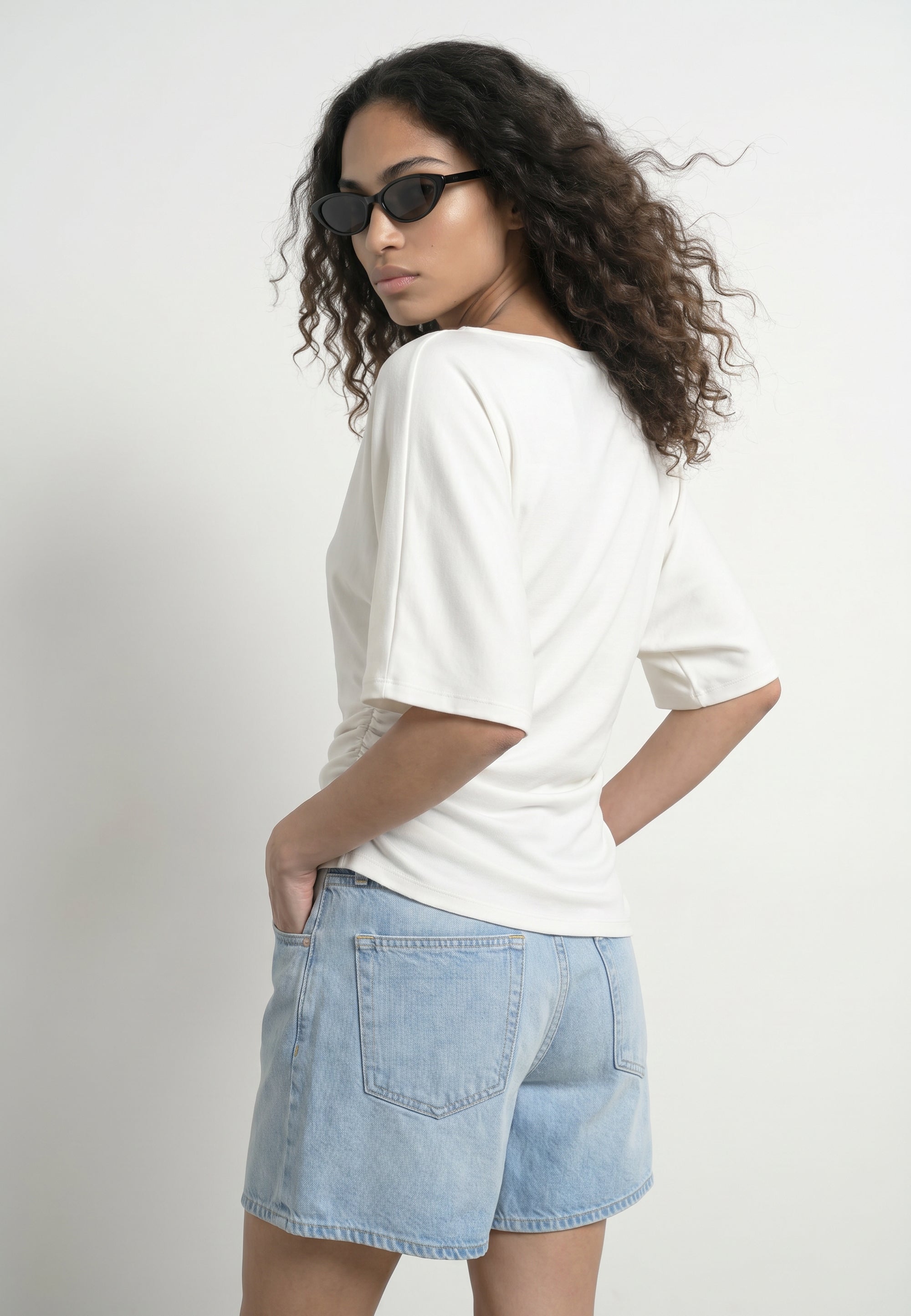 HDYURI SS DRAPED TOP