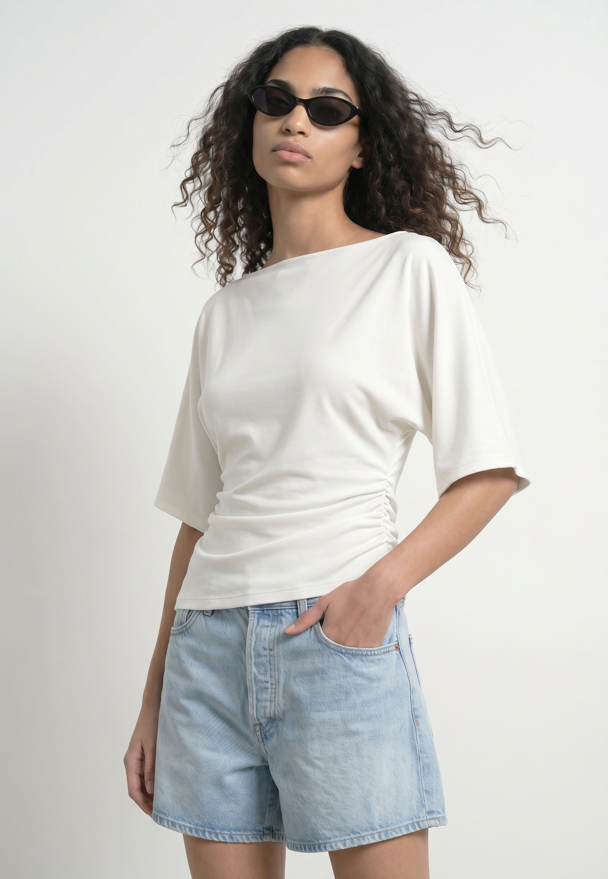 HDYURI SS DRAPED TOP