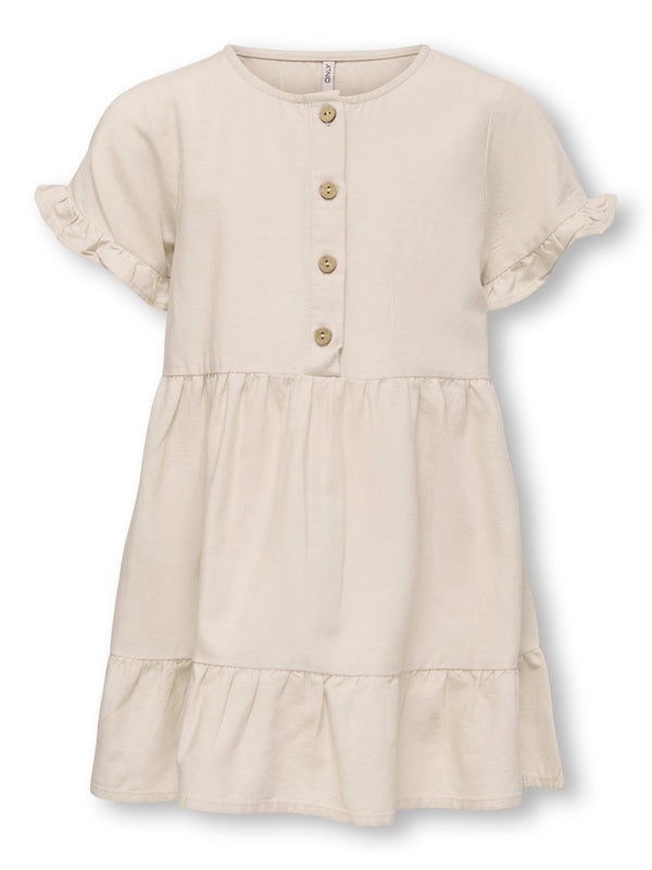 KMGANNABELL S/S LINEN DRESS PNT