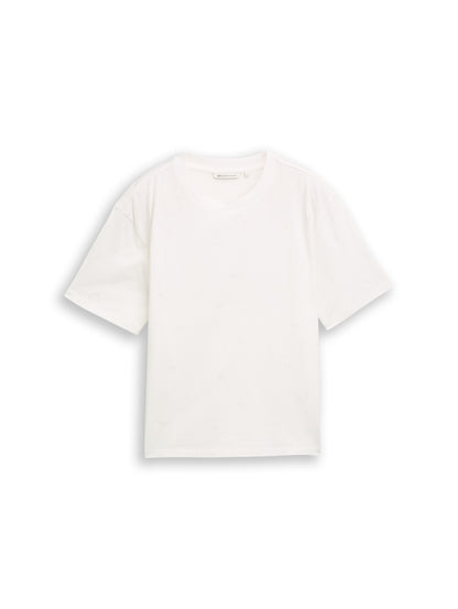 Boxy Fit T-Shirt mit Stickereien
