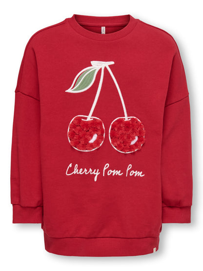 KMGCHERRY L/S OVZ ONECK PRINTED UB SWT