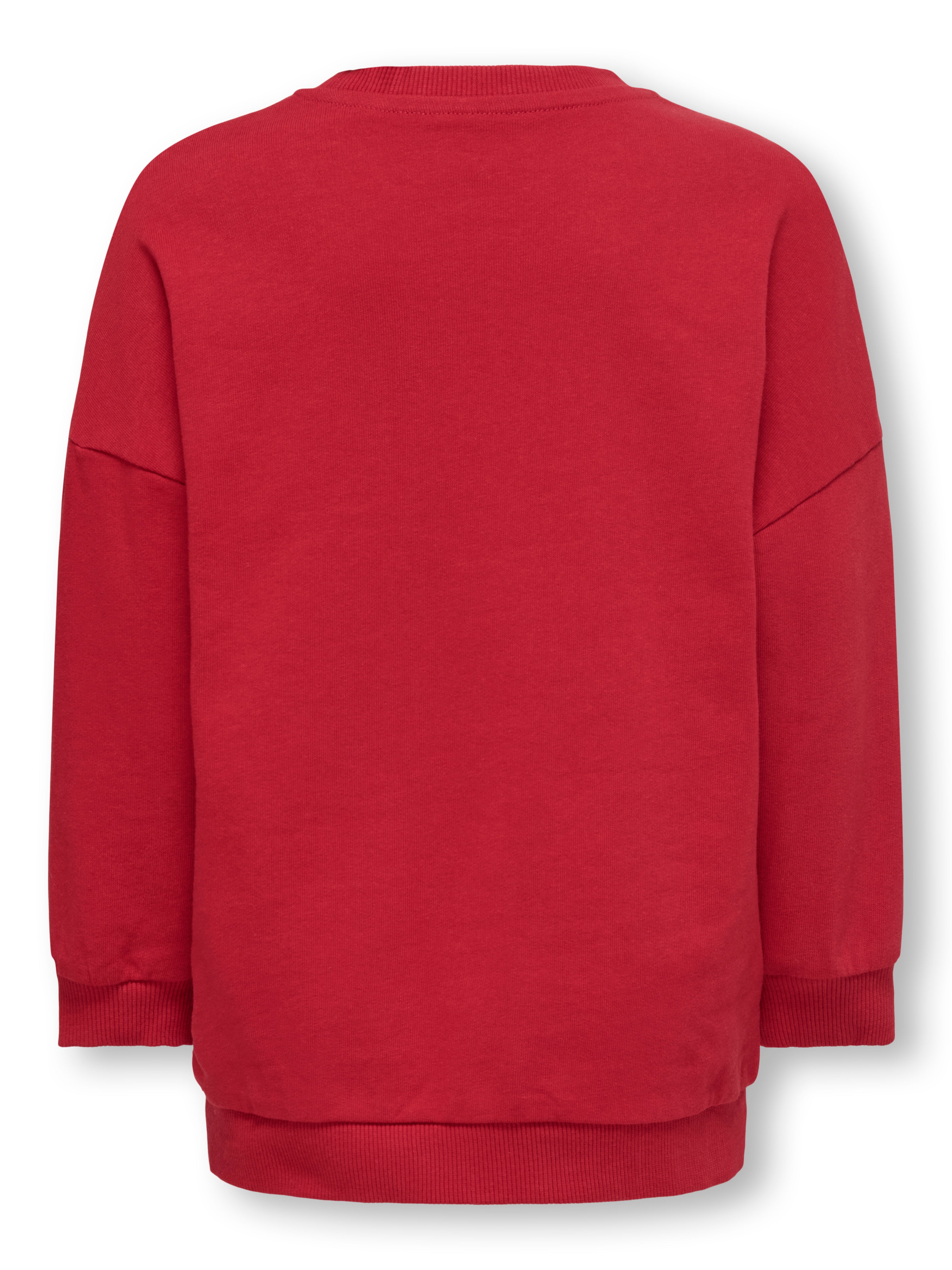 KMGCHERRY L/S OVZ ONECK PRINTED UB SWT