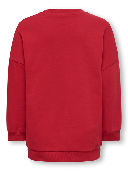 KMGCHERRY L/S OVZ ONECK PRINTED UB SWT