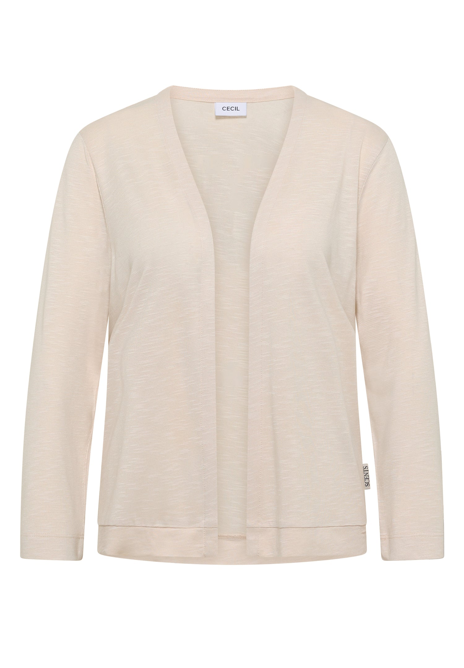 Offene Jacke in Unifarbe mit 3/4-Arm