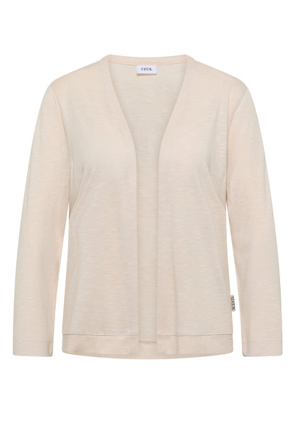 Offene Jacke in Unifarbe mit 3/4-Arm