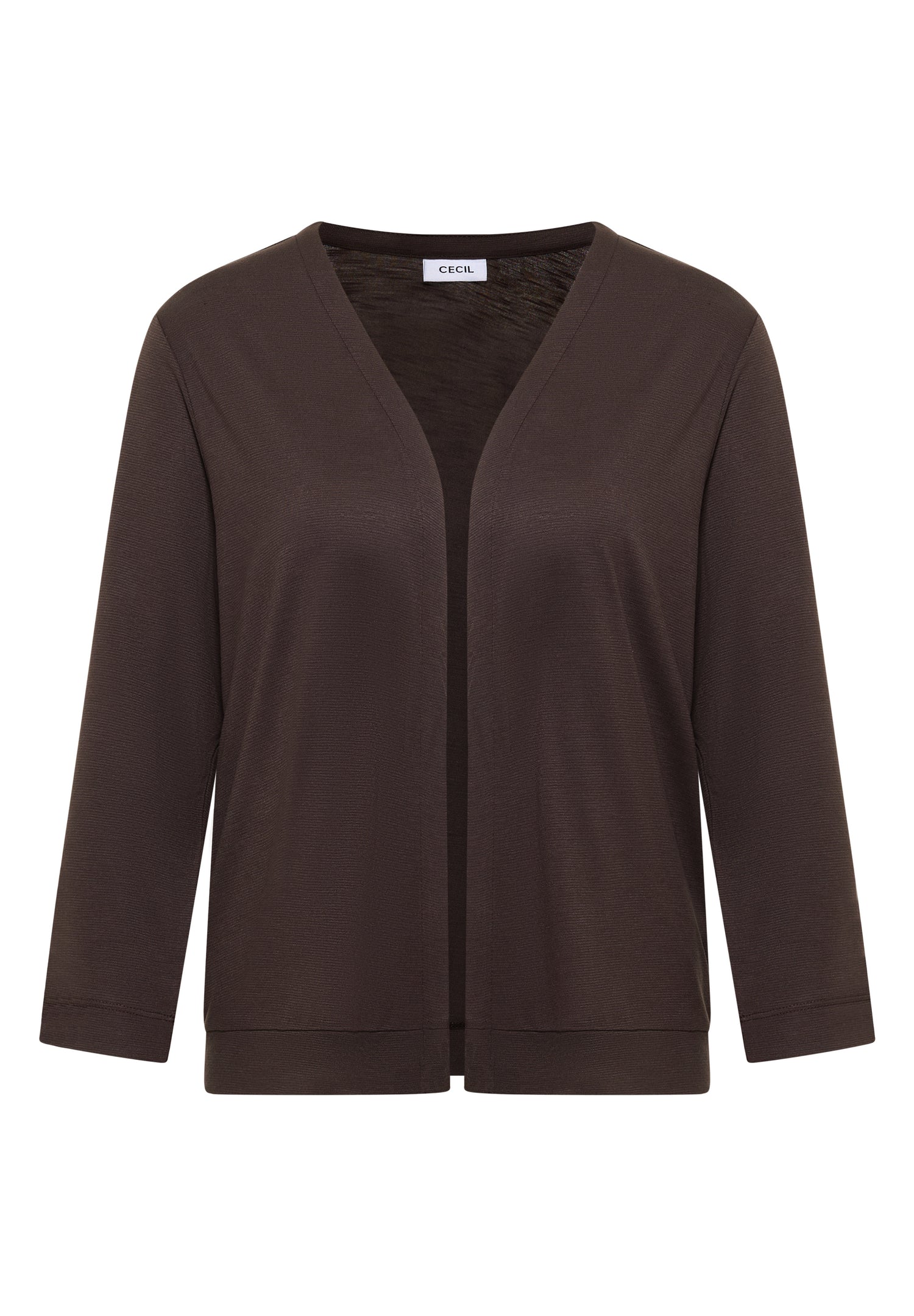 Offene Jacke in Unifarbe mit 3/4-Arm