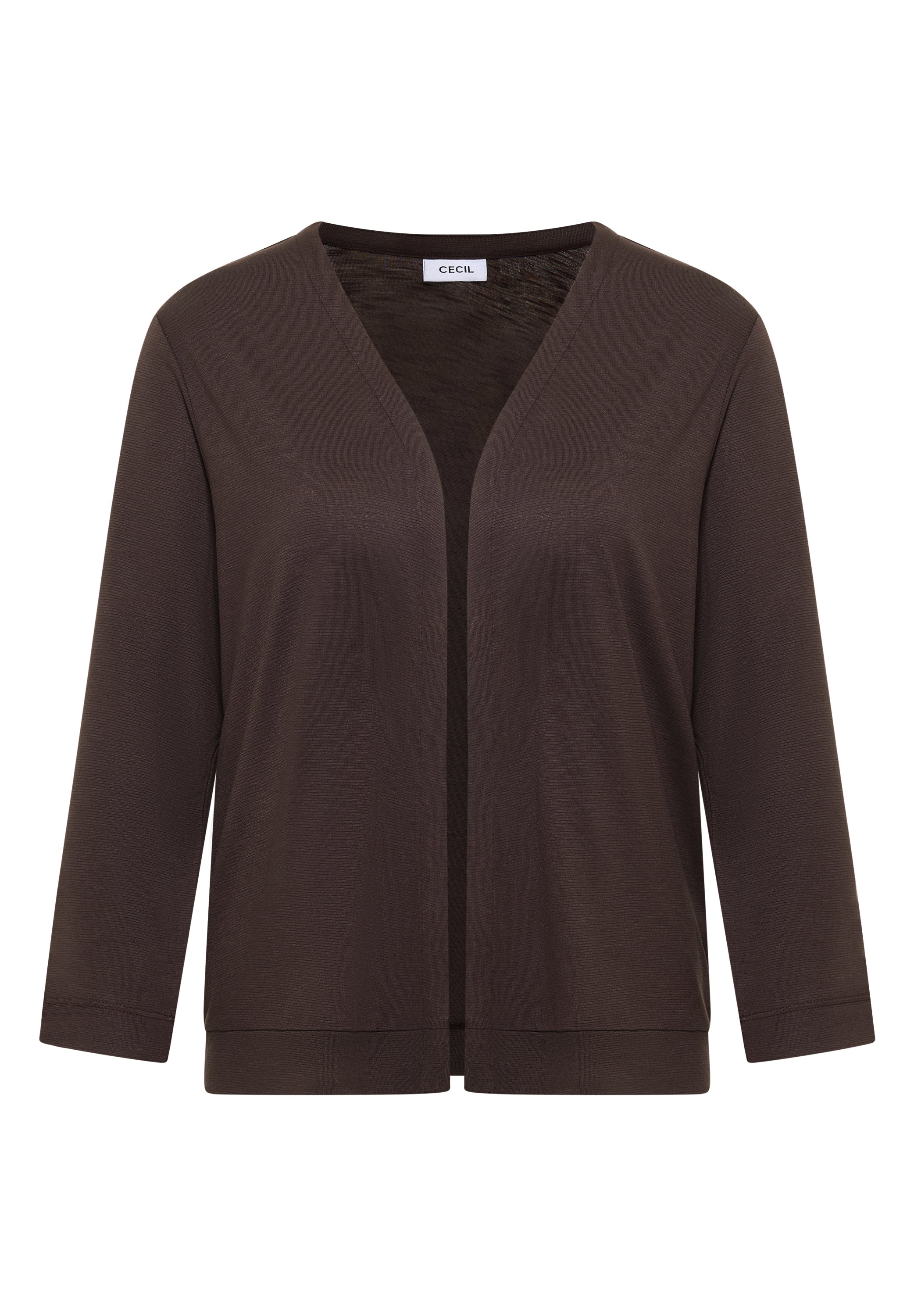 Offene Jacke in Unifarbe mit 3/4-Arm